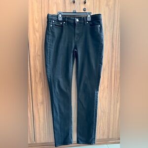 J. Crew Reid Black Denim Mid-Rise Straight Jeans Size 29